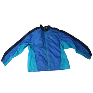 Nike Mens Windbreaker Sz XL Jacket Blue Vintage Zip Up 1980's 1990's Gray Label
